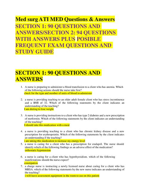 Full Download Vce Med Surg Answers 