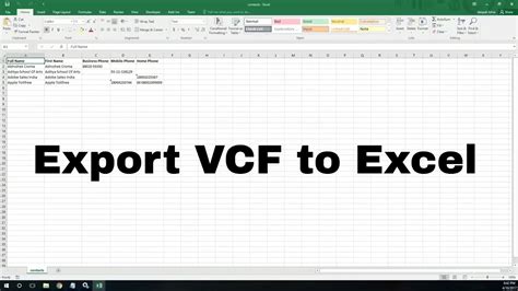 vcf to excel converter filehippo s