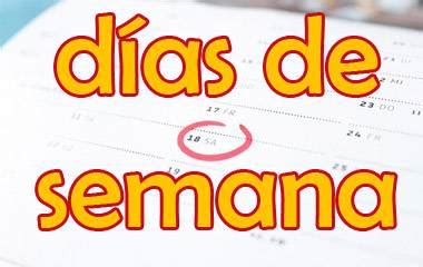 veckodagar spanska övning