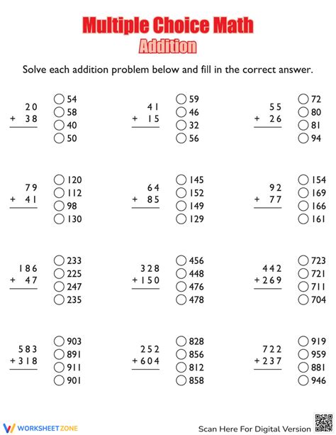 Vector Addition Multiple Choice Questions