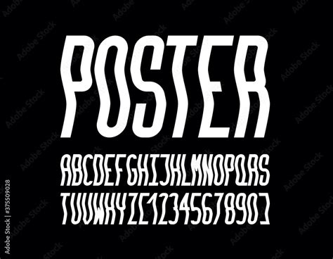 vector of stylized wave font and alphabet Stock Vector Adobe Stock