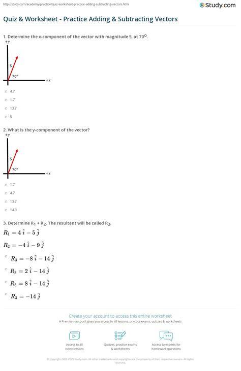 vector practice questions and answers