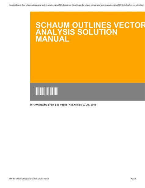 Download Vector Analysis Solution Manual 