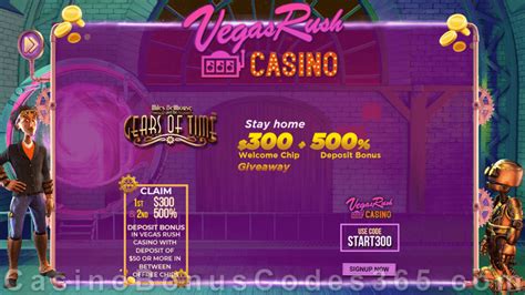 vegas rush casino $300 free chip 300