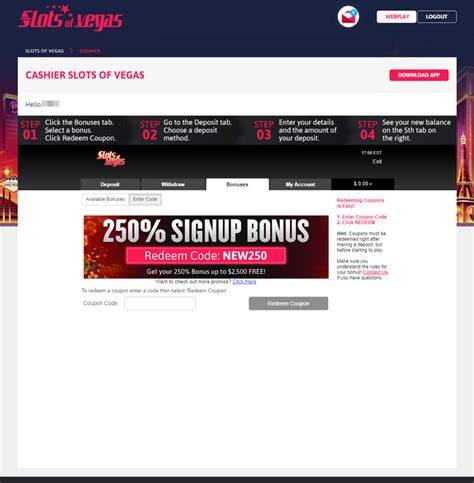 vegas slots code
