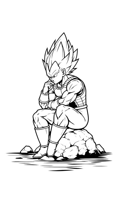 Vegeta Para Colorear