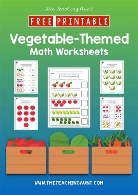Vegetable Themed Math Worksheets The Teaching Aunt Vegetables Worksheets For Preschool - Vegetables Worksheets For Preschool