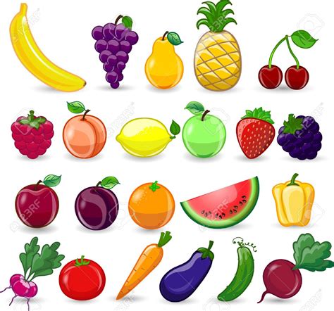 Vegetables And Fruits Drawing