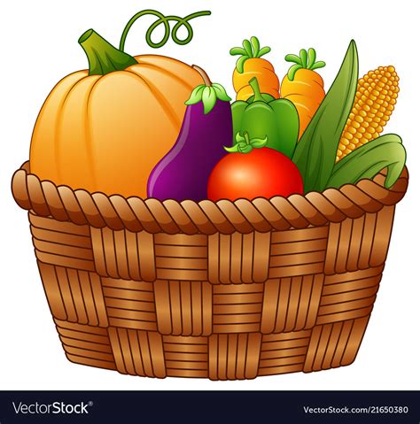 Vegetables Basket Vector
