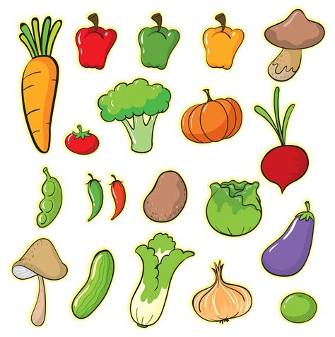 Vegetables Cartoon Drawing