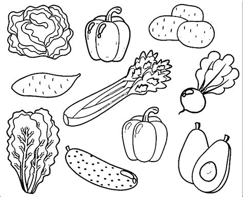 Vegetables Coloring Page Free Printable Coloring Pages Colouring Pages Of Vegetables - Colouring Pages Of Vegetables