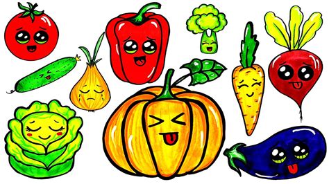 Vegetables Drawing Pictures For Kids