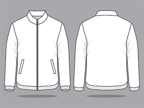 Vektor Desain Jaket Untuk Template Ilustrasi Stok Kerah Desain Baju Jurusan - Kerah Desain Baju Jurusan