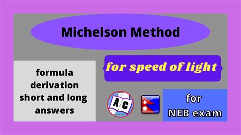 Full Download Velocity Of Light Michelson Method Selfstudy 