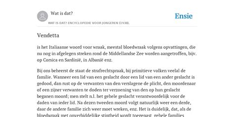 vendetta betekenis van woord