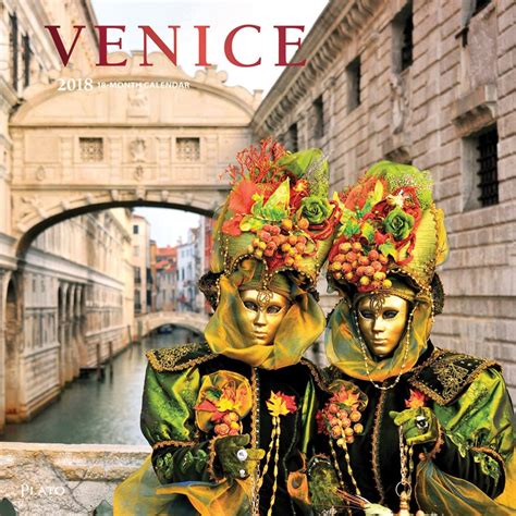 Venice 2018 12 X 12 Inch Monthly Square Wall Calendar, Scenic Travel Europe Italy