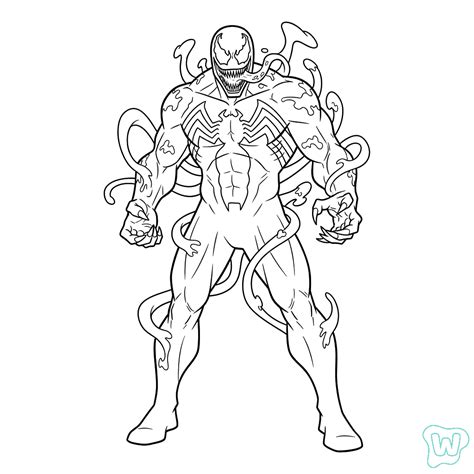 Venom Para Colorear