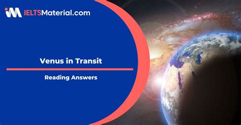Venus In Transit Reading Answer