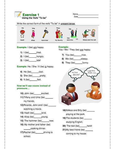 Verb Quot To Be Quot Worksheets For Kindergartenmaking Verbs Kindergarten Worksheet - Verbs Kindergarten Worksheet
