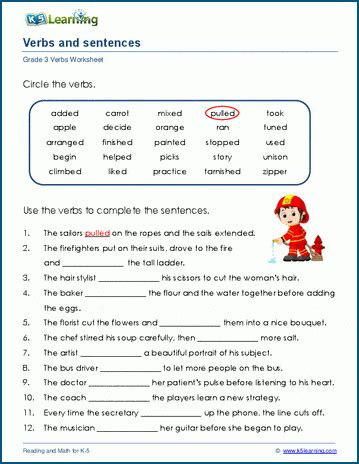 Verb Sentences For Class 3 Archives Better2learn Com Verb Sentences Worksheet - Verb Sentences Worksheet