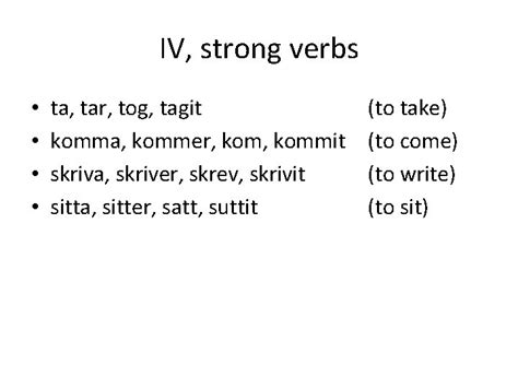 verb skriva