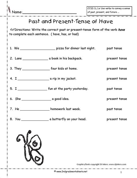 Verb Tense Worksheet For 2nd And 3rd Grade Verb Tense Worksheets 2nd Grade - Verb Tense Worksheets 2nd Grade