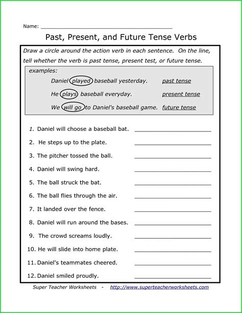 Verb Tense Worksheet Grade 5   Tenses Worksheet Perfectyourenglish Com - Verb Tense Worksheet Grade 5