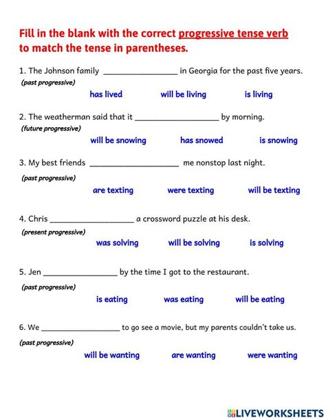 Verb Tense Worksheets Ereading Worksheets Progressive Verb Tense 4th Grade - Progressive Verb Tense 4th Grade