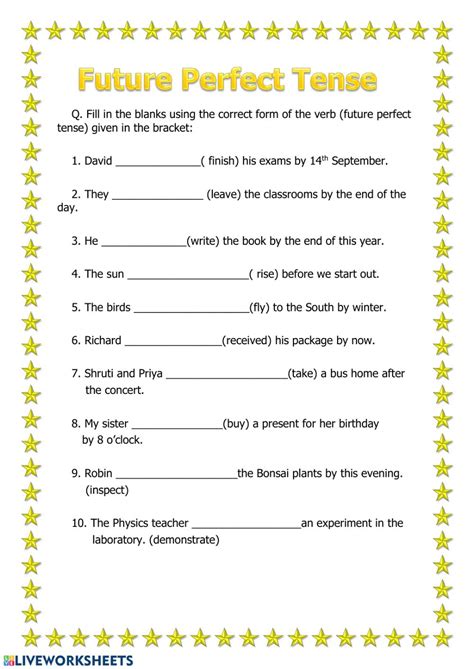 Verb Tense Worksheets Future Perfect Continuous Progressive Verb Tense 4th Grade - Progressive Verb Tense 4th Grade
