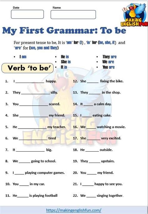 Verb To Be Worksheets For Kindergartenmaking English Fun Auxiliary Verb Worksheet Grade 6 - Auxiliary Verb Worksheet Grade 6