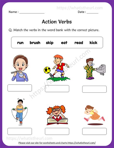 Verb Worksheet 1st Grade   Grade 1 Worksheets English Verbs 001 Nurul Amal - Verb Worksheet 1st Grade