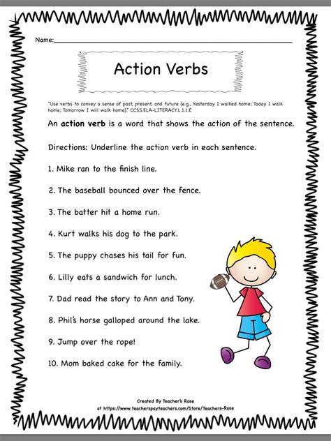 Verb Worksheet 1st Grade   Verb Worksheets Worksheets Free - Verb Worksheet 1st Grade