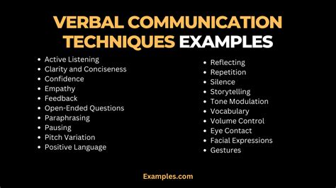 Verbal Communication Examples