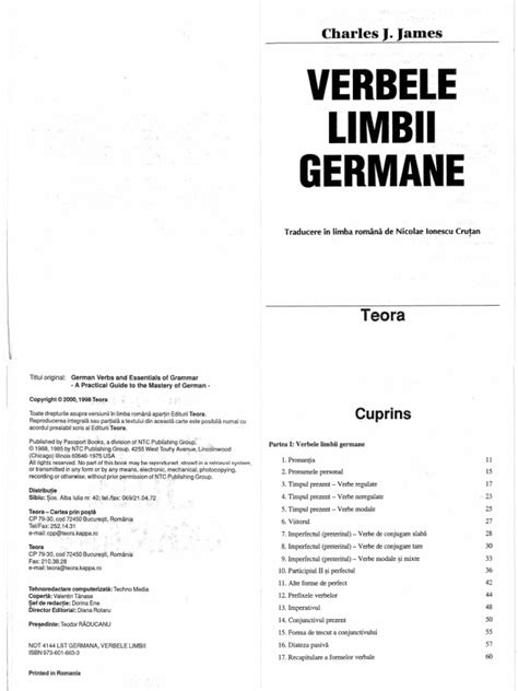 Verbele Limbii Germane