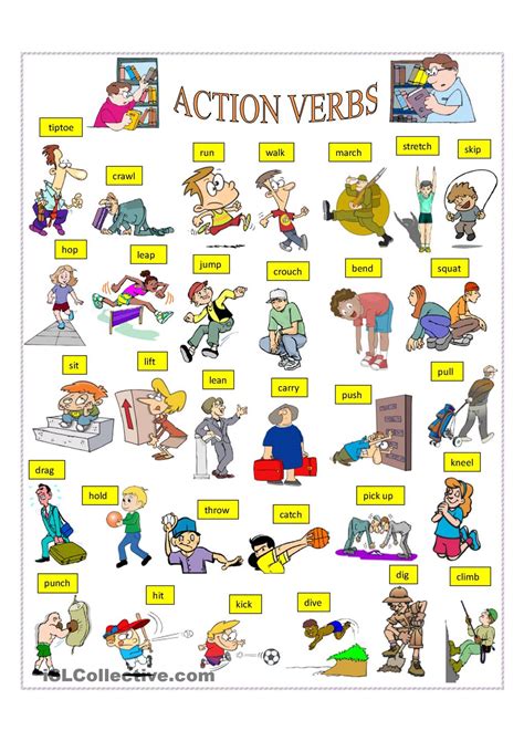  Verbes D Action En Anglais - Verbes D Action En Anglais