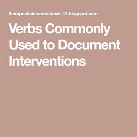 Read Verbs Commonly Used To Document Progress Notes 