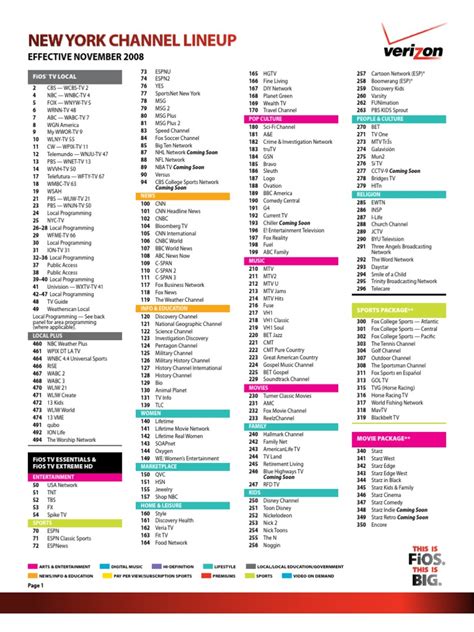 Verizon Fios Channel Guide