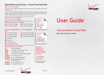 Download Verizon Home Voice Mail Guide 