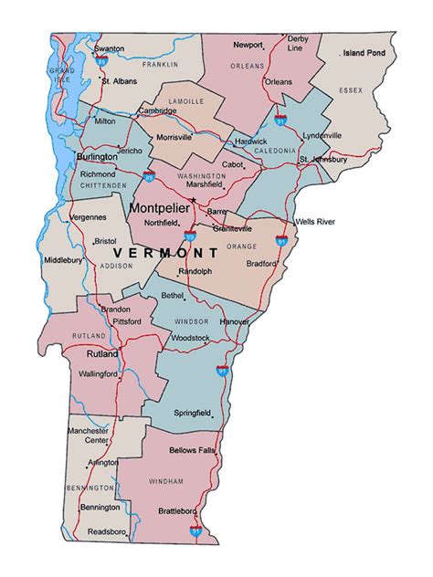 vermont town map