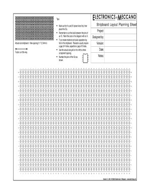 veroboard planning sheet