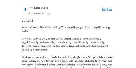 verschil in betekenis