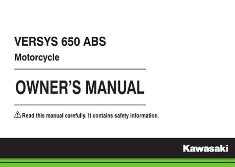 Versys 650 Manual