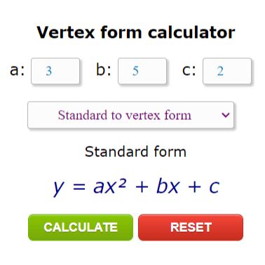 Vertex Form Calculator Mathcracker Com 2023 Quadratic Equations In Vertex Form Worksheet - Quadratic Equations In Vertex Form Worksheet