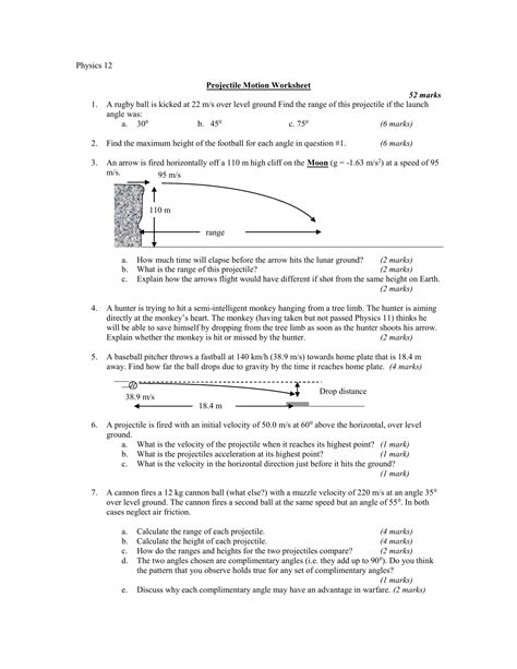 Vertical Motion Worksheets Vertical Motion Worksheet - Vertical Motion Worksheet