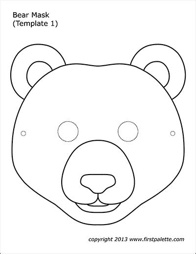 Full Download Very Cranky Bear Character Mask Template 