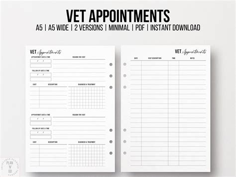 Vet Tech Appointment Planner 2020 Black Gold 2020