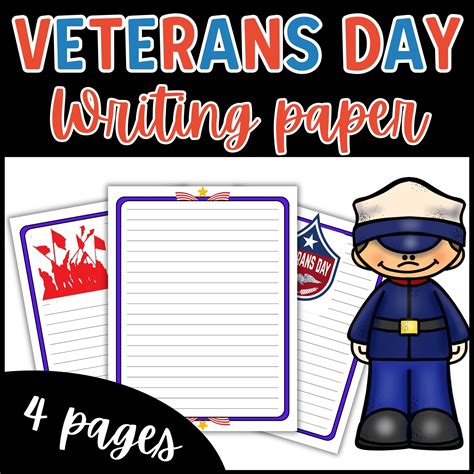 Veterans Day Writing Paper   31 Veterans Day Writing Prompts Teacheru0027s Notepad - Veterans Day Writing Paper