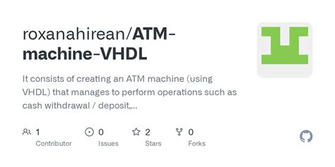 Vhdl Code For Atm Machine Pdfsdocuments2