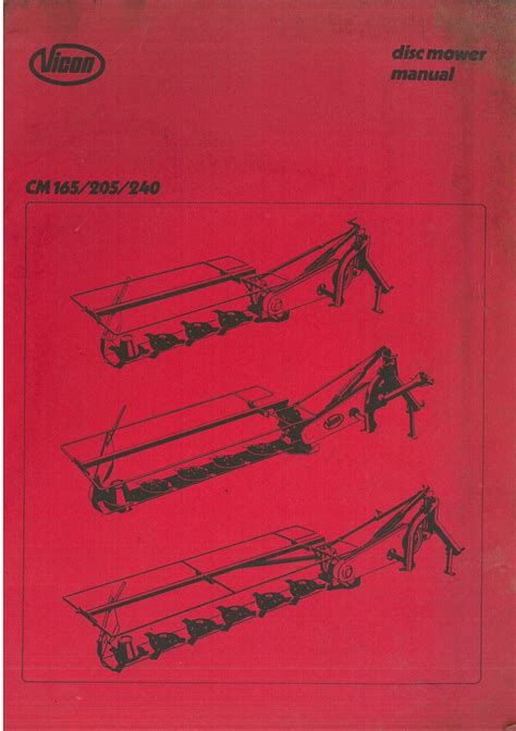 vicon disc mower manual