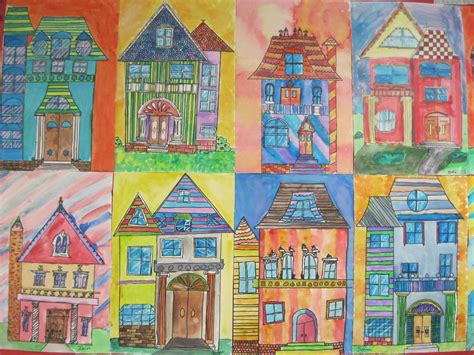 Victorian Houses 4th Grade Art With Mrs Filmore Art Lessons For 4th Grade - Art Lessons For 4th Grade